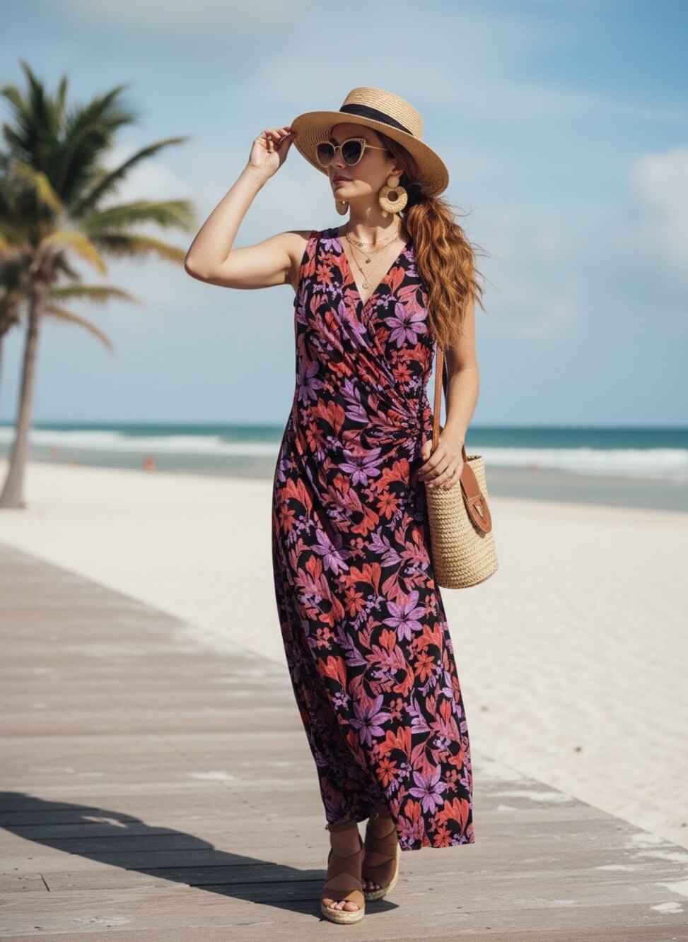 Tommy Bahama Stretch Floral Maxi Dress